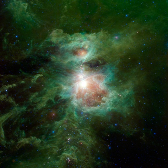 The Orion nebula, newly imaged by NASA’s Wide-field Infrared Survey Explorer (WISE).