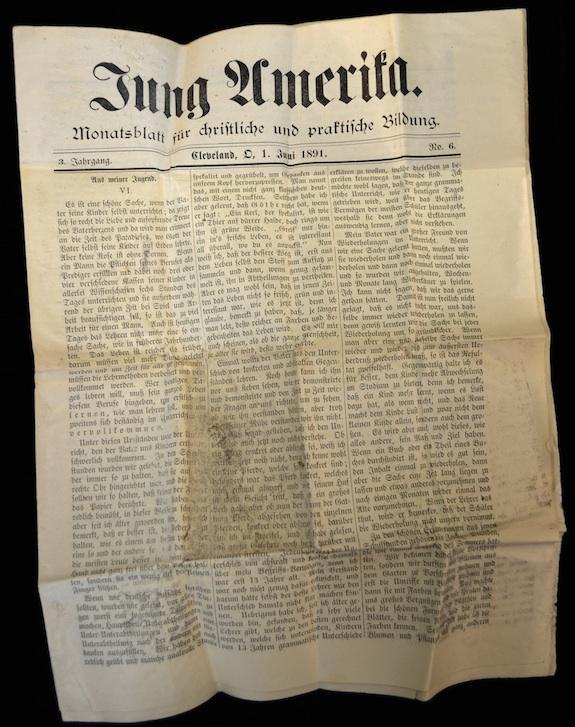 Grissom found this German-language newspaper