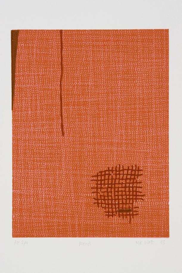 Marie Watt, Mend, 2005. Woodcut on paper