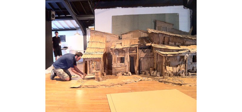 Working on the Mumbai slum