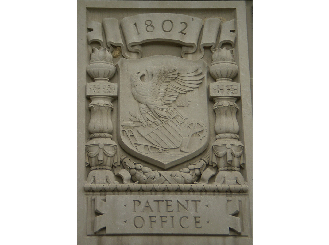 Patent Office relief on the Herbert C. Hoover Building