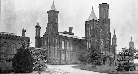 View of the north facade of the Castle, circa 1860.