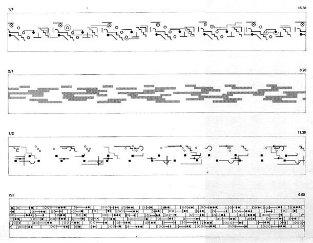 Brian Eno’s graphic notation for Music for Airports