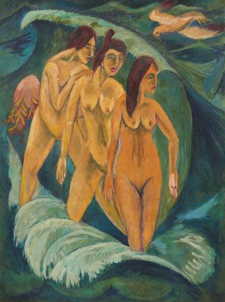 Three Bathers
