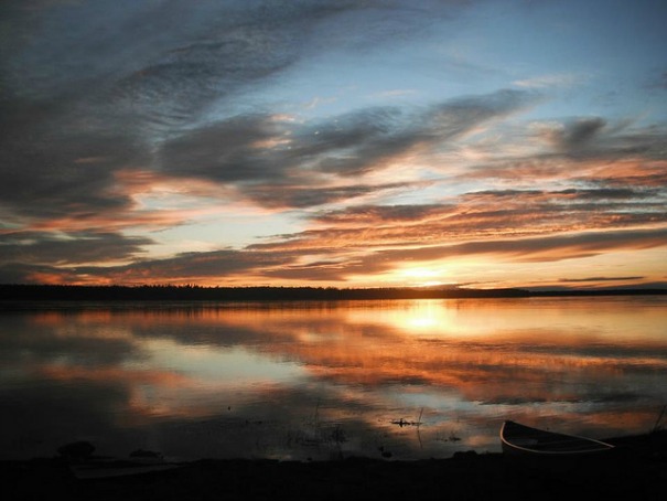 The Mackenzie River near Fort Simpson, Northern Territories, Canada.
