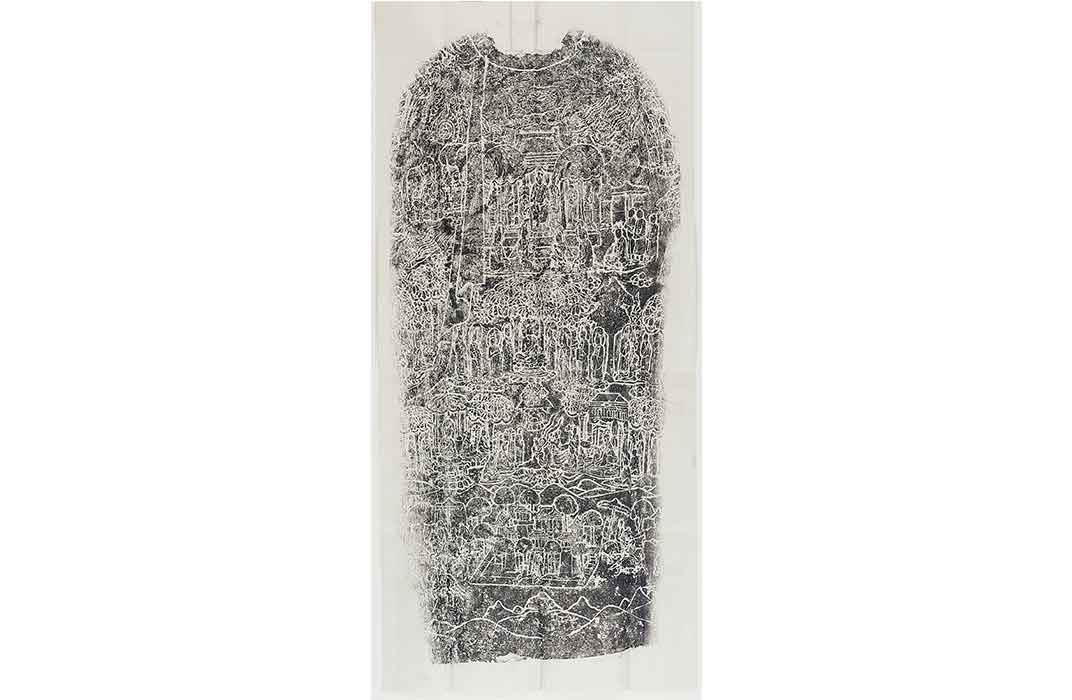 Rubbing from Stone Statue of Buddha