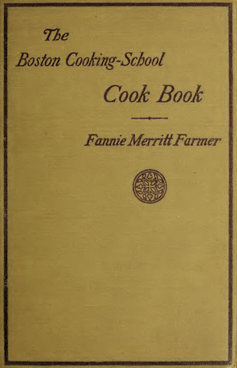Cover of 1919 edition of The Boston Cooking-School Cook Book by Fannie Merritt Farmer