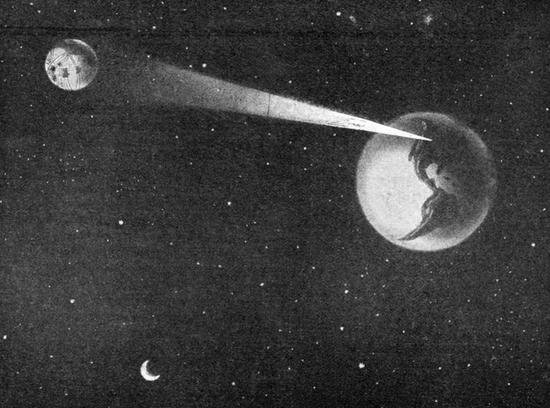 Earth flashes a message to Mars (1919)