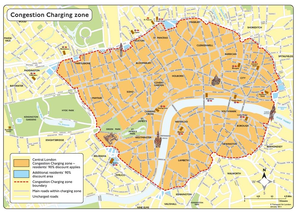 London’s Congestion Charge zone