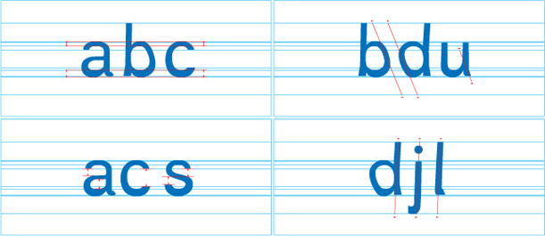 Samples of the Dyslexie typeface