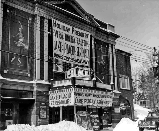 Undated photo of the theater’s promotion for Lake Placid Serenade, a 1944 musical.