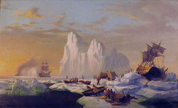 Caught in the Ice Floes (1867), by William Bradford