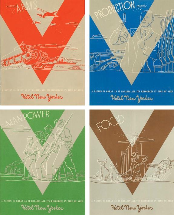 One of the four menu designs does mention food, but it still serves a patriotic purpose.