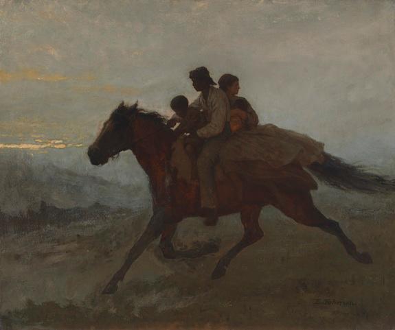 A family flees to uncertain safety