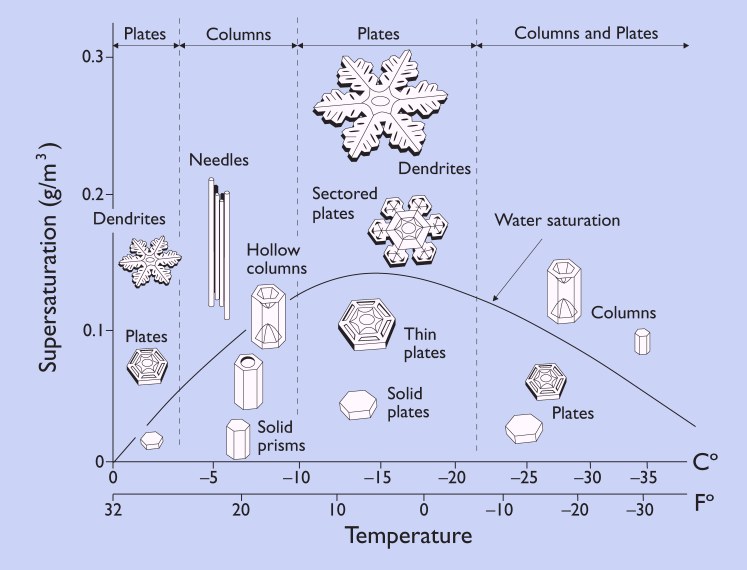 Snow crystal morphology