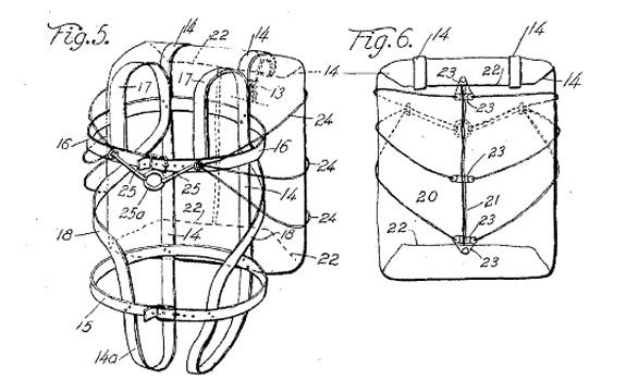 Floyd Smith, patent 1,340,423 for a parachute, 1918