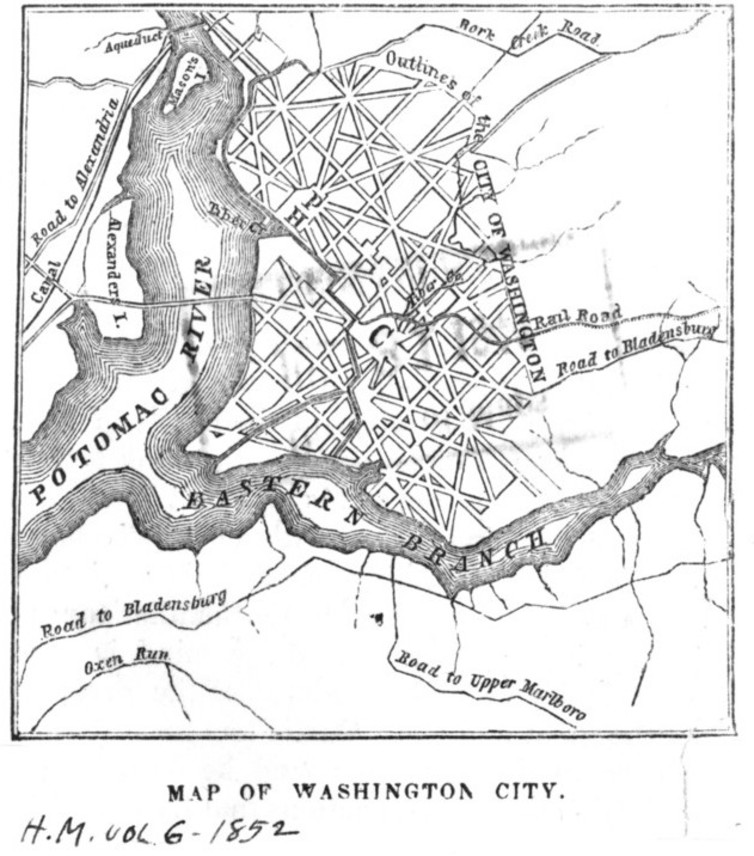 Map from Harper’s Magazine, 1852