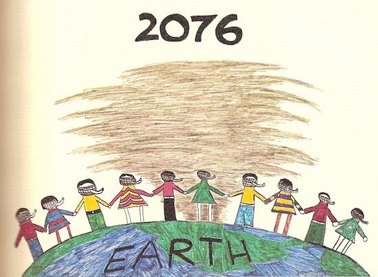 Joanne Connaire imagines peace on earth in the year 2076.