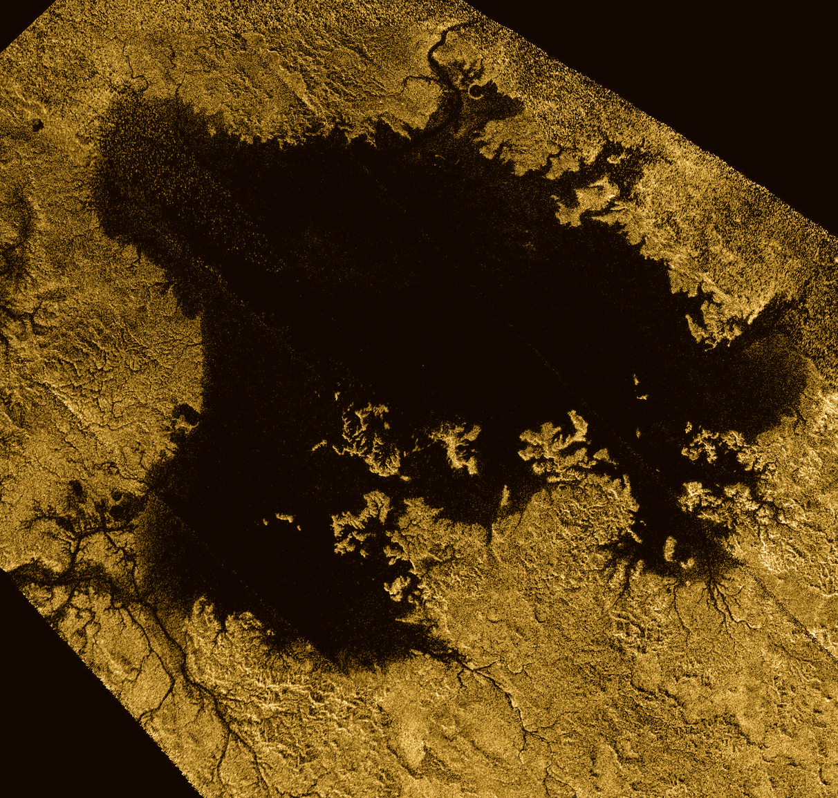 False-color image of Ligeia Mare