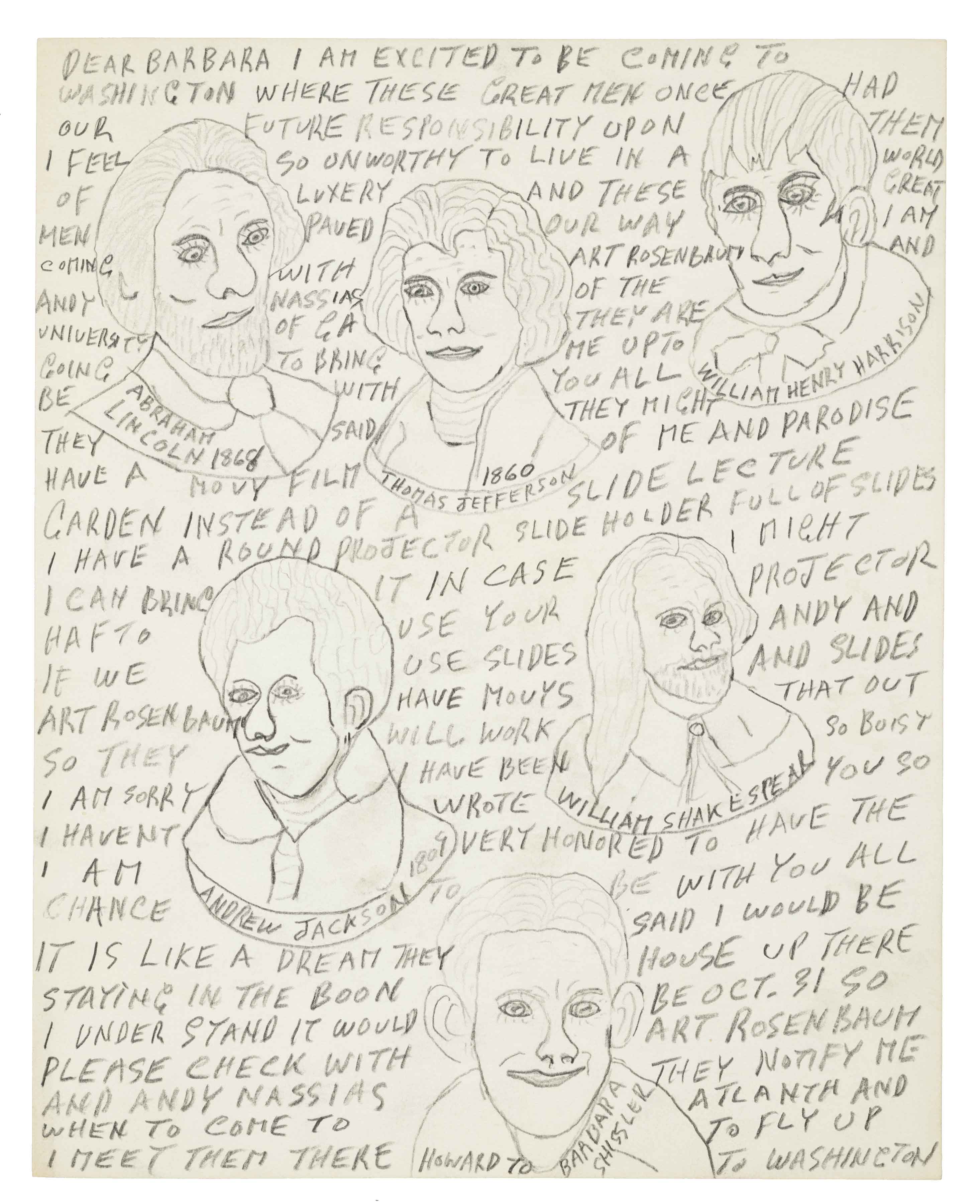Howard Finster Letter, 1981