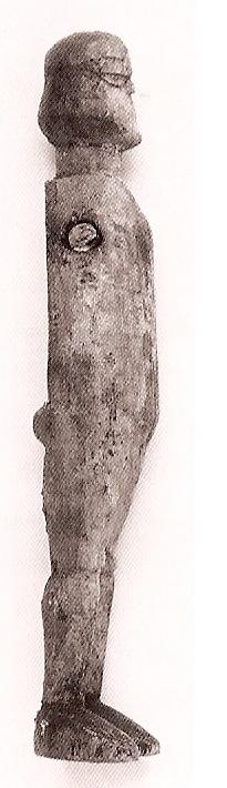 A side view of one of the figurines