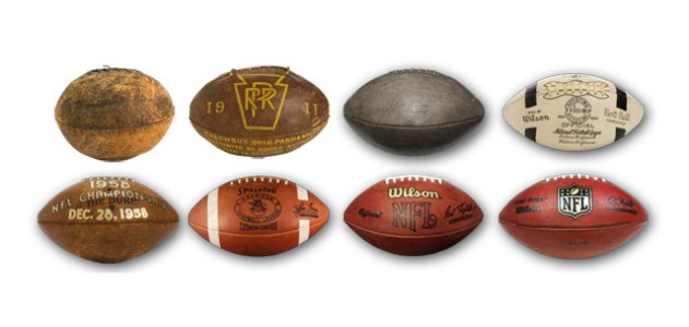 The evolution of the football, 1894-2012
