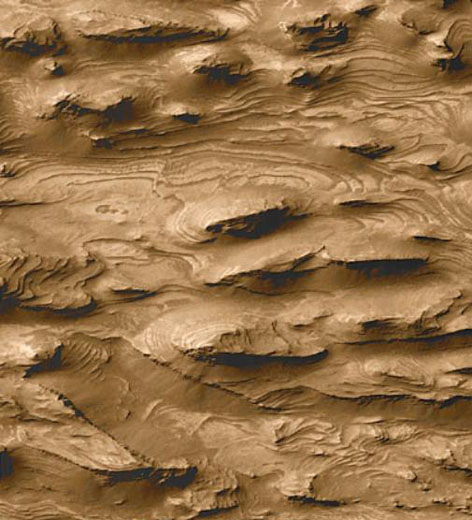 west candor layered outcrops